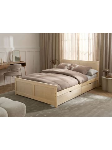 Beliani Doppelbett DAUPHIN in Braun - (W) 149 x (H) 82 x (L) 206 cm
