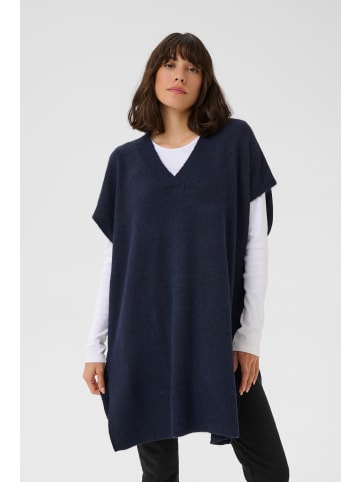 Kaffe Poncho KAannetta Loose fit in Midnight Marine