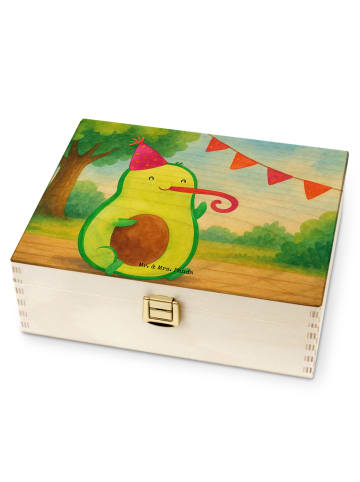 Mr. & Mrs. Panda Teebox Holz Avocado Geburtstag Design ohne Spruch in Weiß