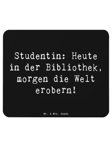 Mr. & Mrs. Panda Mauspad Spruch Studentin Traumwelt mit Spruch in Schwarz