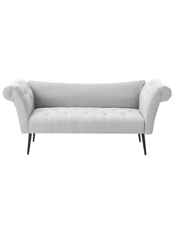 Beliani Chaiselongue NANTILLY in Grau/Schwarz - (W) 175 x (H) 76 x (L) 69 cm