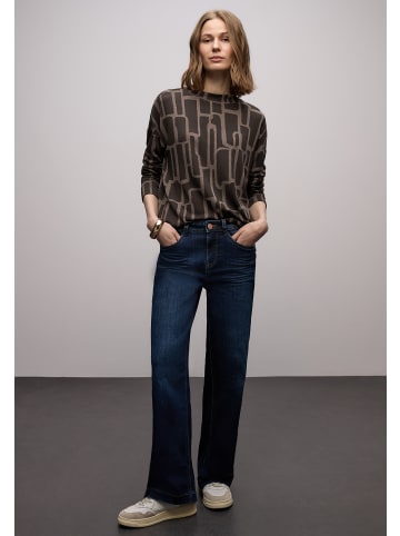 Street One Shirt in schoko taupe - 0001