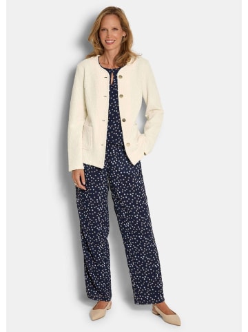 GOLDNER Baumwollblazer mit Glanzdetails in weiß