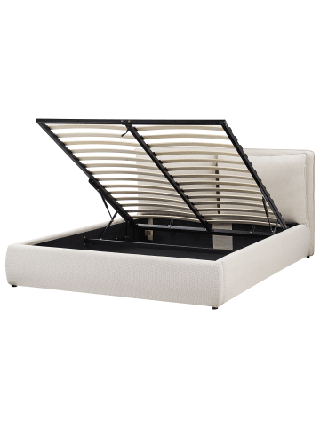 Beliani 2-tlg Doppelbett BAJONNA in Beige