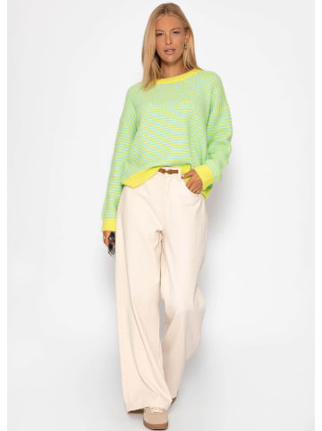 SASSYCLASSY Gestreifter Pullover in Grün