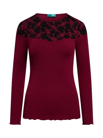 TOOCHE Langarmshirt "Ruby Rose" in bordeaux