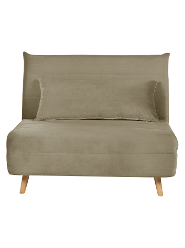 Beliani Schlafsofa SETTEN in Grün/Braun - (W) 104 x (H) 82 x (L) 90 cm