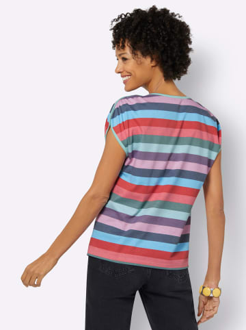 WITT WEIDEN Shirt in mint-rosé-geringelt