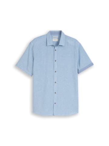 Tom Tailor Hemd COTTON LINEN SHIRT in Blau