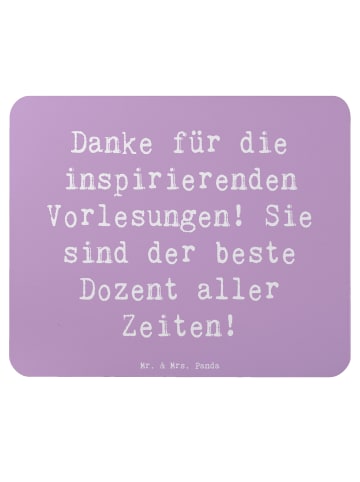 Mr. & Mrs. Panda Maus-Pad Spruch Bester Dozent mit Spruch in Lavendeltraum