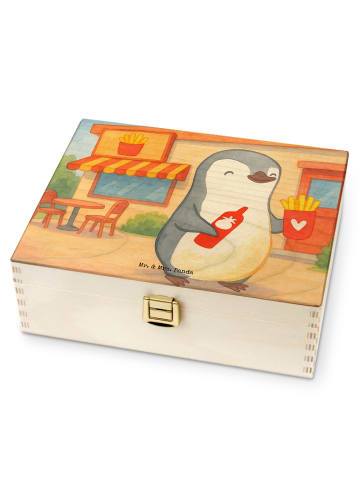 Mr. & Mrs. Panda Tee Box Pinguin Pommes Design ohne Spruch in Weiß