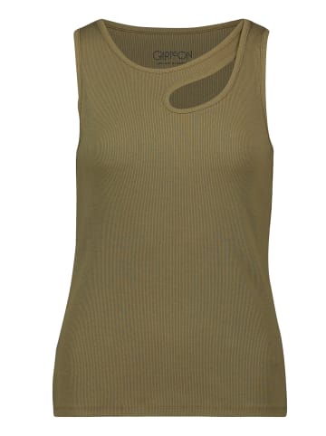 CARTOON Basic-Top mit Rundhalsausschnitt in Khaki