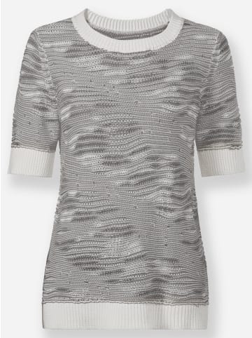 WITT WEIDEN Pullover in grau-weiß-gemustert