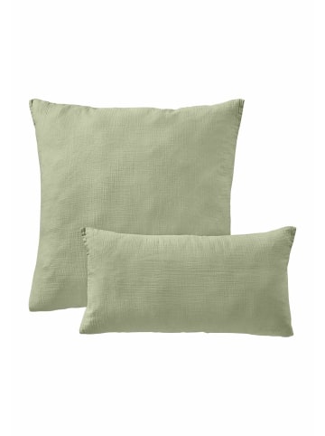 Hessnatur Musselin Kissenbezug in pastelloliv