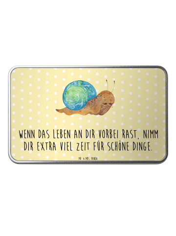 Mr. & Mrs. Panda Aufbewahrungsbox Schnecke Sir mit Spruch in Gelb Pastell