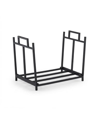 relaxdays Kaminholzregal in Schwarz - (B)45 x (H)41 x (T)33 cm