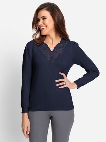 WITT WEIDEN Langarm-Pullover in marine