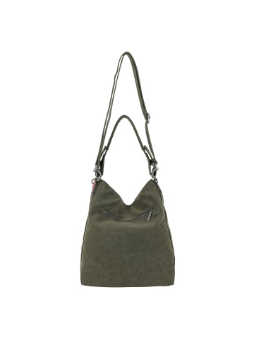 Fritzi aus Preußen Bitzi01 Suede Jacky Schultertasche 34 cm in dark olive
