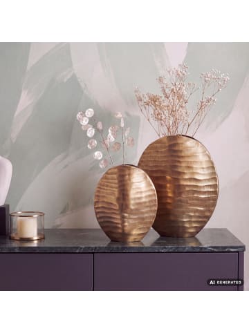 FineBuy Vase in Gold / Aluminium / 26x14x26