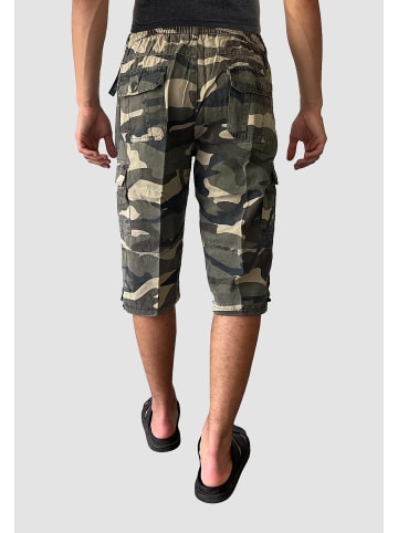 YSROMA Cargo Shorts Kurze Freizeit Bermuda Hose Tarnoptik in Hellgrau