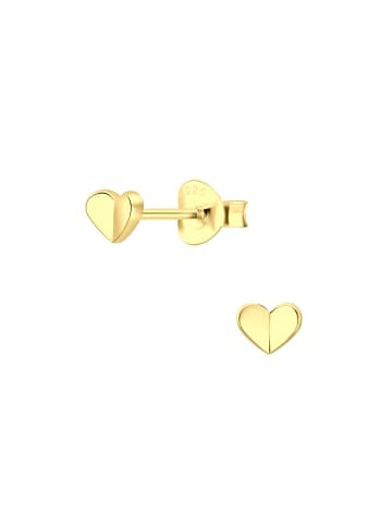 Alexander York Ohrringe, Ohrstecker HERZ in Gold aus 925 Sterling Silber, 2-tlg. in gold