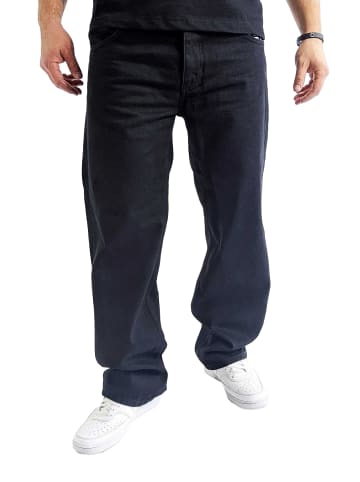 DADA Loose Jeans mit Logodruck Minimal Baggy Pants in Schwarz