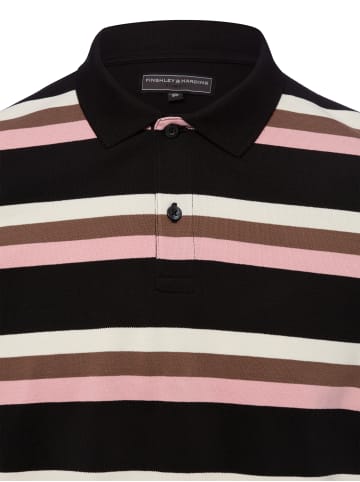Finshley & Harding Poloshirt in schwarz rosa - 0002