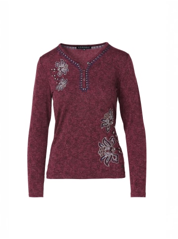 KOROSHI Langärmeliges bedrucktes Damen-T-Shirt in rot