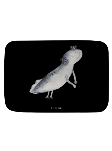 Mr. & Mrs. Panda Duschvorleger Axolotl Schwimmen ohne Spruch in Schwarz