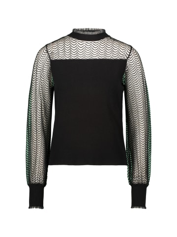 Zero  Pullover mit transparenten Ärmeln in Black Beauty
