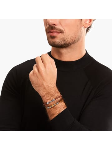 Thomas Sabo Lederarmband Schmal In Braun in silber, braun