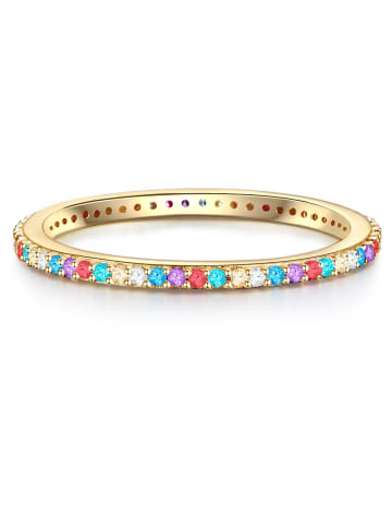 Glanzstücke München Ring aus Sterling Silber mit Zirkonia in gelbgold