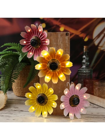 MARELIDA LED Solar Blume Hängedeko Lichtsensor D: 14cm in rosa