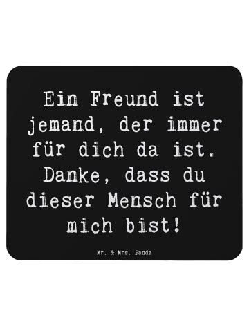 Mr. & Mrs. Panda Mousepad Spruch Freund fürs Leben mit Spruch in Schwarz