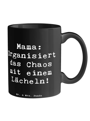 Mr. & Mrs. Panda Tasse Spruch Mama Ordnung mit Spruch in Schwarz