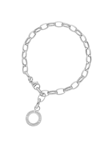 Giorgio Martello Milano Armband Mit Schriftzug Zum Einhängen Von Charms in Silber