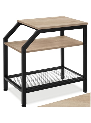 tectake Ablagetisch, 36,5 x 58,5 x 59,5 cm, mit 2 Ablagen und Gitterablage