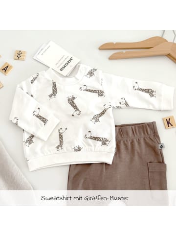 Jacky 2-tlg. Set Sweatshirt & Hose - Giraffe Allover in weiss,braun