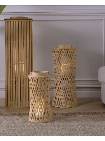 Beliani Laterne MACTAN in /Beige - (W) 26 x (H) 38 x (L) 14 cm