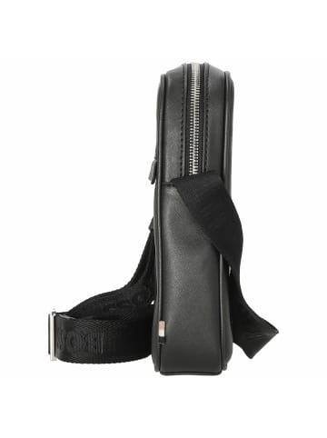 BOSS Zair Ns Zip - Umhängetasche Leder 21 cm in schwarz