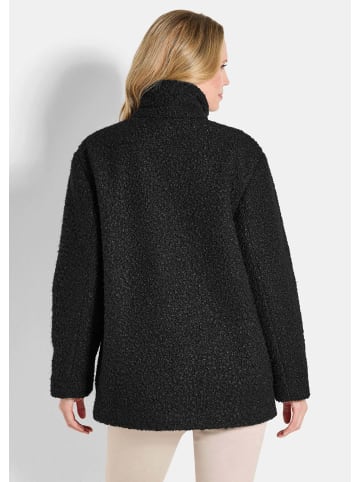 GOLDNER Kurzgröße:  Stilvolle Kurzjacke mit Stehkragen in schwarz