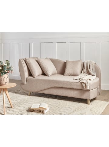 Chaiselongue MERI in Braun - (W) 155 x (H) 76 x (L) 69 cm linksseitig
