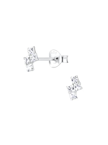 Alexander York Ohrstecker GEO mit Kristall in 925 Sterling Silber, 2-tlg.