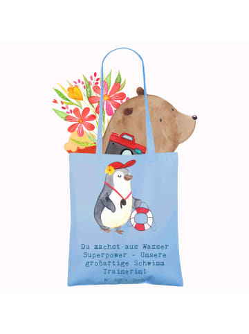 Mr. & Mrs. Panda Tragetasche Superpower Schwimmen Trainerin mit ... in Sky Blue