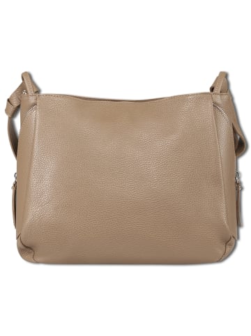 Florence Leder Umhängetasche Florence Tasche taupe, beige ca. 35cm
