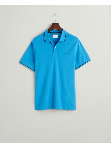 Gant Piqué Poloshirt mit Randstreifen in Blau