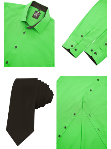 Rusty Neal Hemd mit Krawatte in Grün