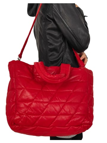 JILANI Lederjacke Lederhandtasche Shopper Lammnappa in Rot