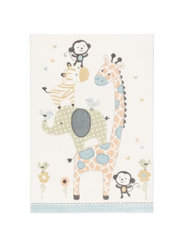Pergamon Kinderteppich Maui Kids Safari Tiere in bunt