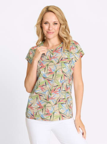 Sieh an! Kurzarm-Shirt in sand-khaki-bedruckt